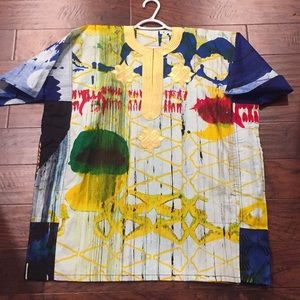 Multicolored Traditional African Print Dashiki